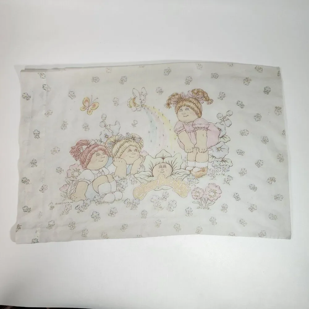 Cabbage Patch Pillow Case Vintage 1980s Double Sided